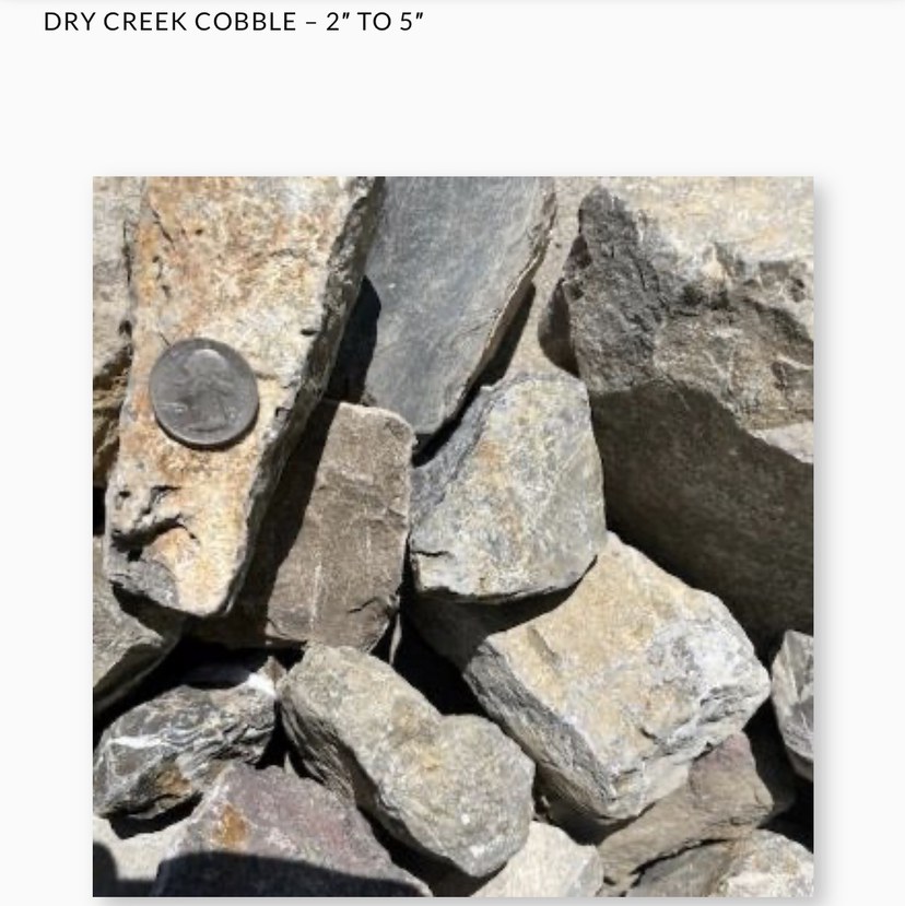 Dry Creek Cobble, 2 to 5 inch, close up