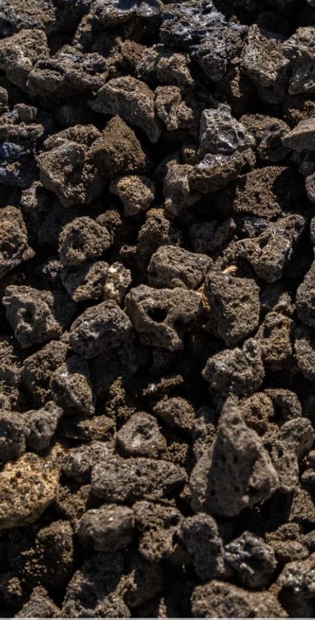 Lava Rock Black Small, 3/4 inch minus, close up