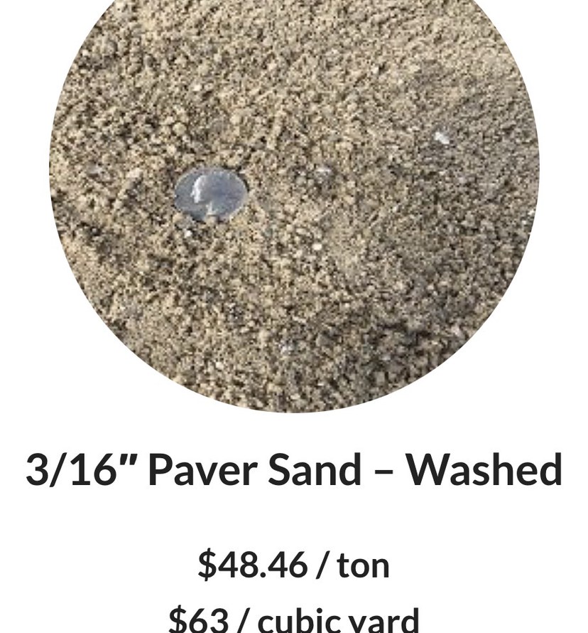 Washed paver sand, 3/16 inch, close up