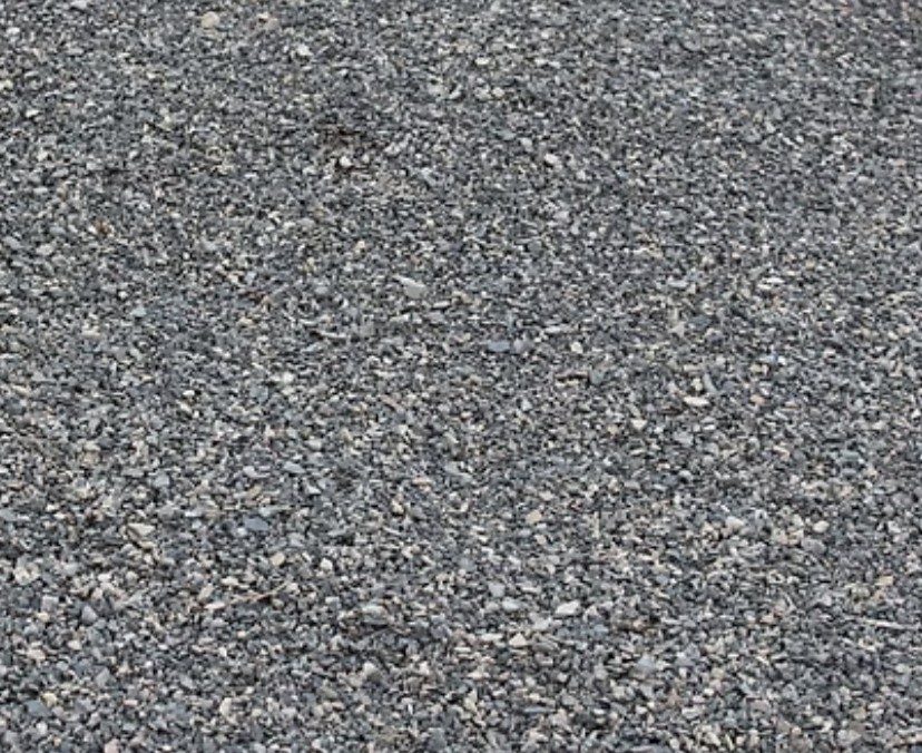 Crushed road base fines texture